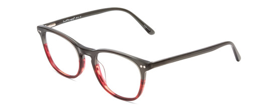 Profile View of Ernest Hemingway H4812 Designer Reading Eye Glasses with Custom Cut Powered Lenses in Forest Green/Amber Brown Crystal Fade Ladies Round Full Rim Acetate 49 mm