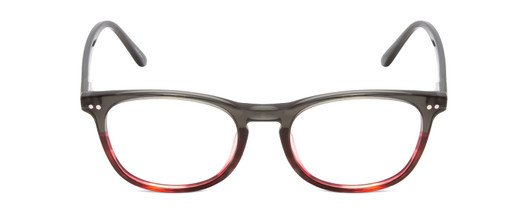 Front View of Ernest Hemingway H4812 Designer Progressive Lens Prescription Rx Eyeglasses in Forest Green/Amber Brown Crystal Fade Ladies Round Full Rim Acetate 49 mm