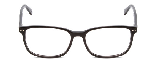 Front View of Ernest Hemingway H4817 Designer Bi-Focal Prescription Rx Eyeglasses in Gloss Black Unisex Oval Full Rim Acetate 55 mm