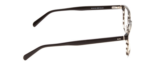 Side View of Ernest Hemingway H4817 Unisex Oval Designer Eyeglasses in Grey Black Marble 55mm