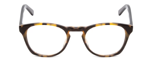 Front View of Ernest Hemingway H4829 Designer Progressive Lens Prescription Rx Eyeglasses in Antique Brown Yellow Tortoise Havana Black Unisex Round Full Rim Acetate 48 mm