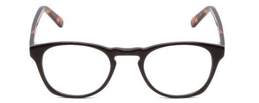Front View of Ernest Hemingway H4829 Unisex Round Eyeglasses Black/Auburn Yellow Tortoise 48mm