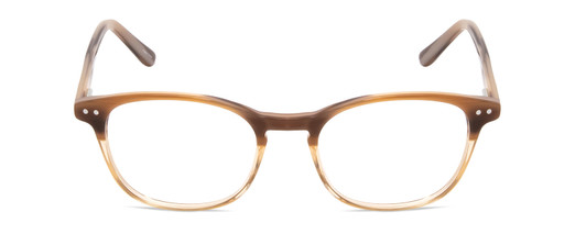 Front View of Ernest Hemingway H4830 Designer Bi-Focal Prescription Rx Eyeglasses in Mink Brown Marble/Beige Crystal Fade Ladies Cateye Full Rim Acetate 51 mm