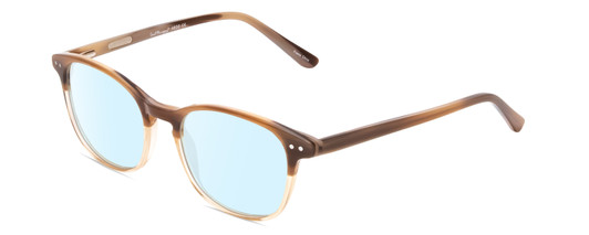 Profile View of Ernest Hemingway H4830 Designer Blue Light Blocking Eyeglasses in Mink Brown Marble/Beige Crystal Fade Ladies Cateye Full Rim Acetate 51 mm