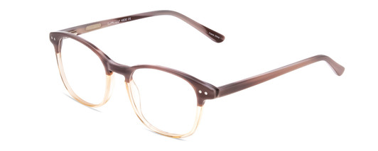 Profile View of Ernest Hemingway H4830 Designer Progressive Lens Blue Light Blocking Eyeglasses in Mauve Purple Plum Marble/Beige Crystal Fade Ladies Cateye Full Rim Acetate 51 mm