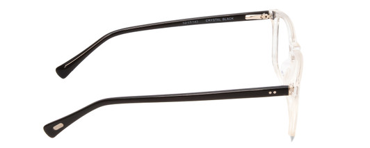 Side View of Ernest Hemingway 4833 Unisex Cateye Eyeglasses in Clear Crystal/Gloss Black 52mm