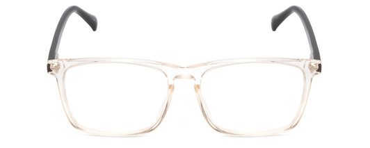 Front View of Ernest Hemingway H4833 Designer Single Vision Prescription Rx Eyeglasses in Clear Crystal/Gloss Black Unisex Cateye Full Rim Acetate 52 mm