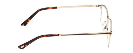 Side View of Ernest Hemingway H4837 Cateye Semi-Rimless Eyeglasses Black Silver/Tortoise 53mm