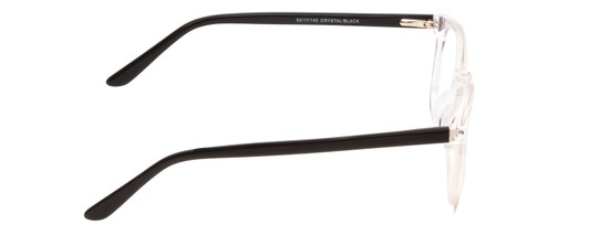 Side View of Ernest Hemingway 4839 Unisex Cateye Eyeglasses in Clear Crystal/Gloss Black 52mm