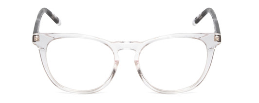 Front View of Ernest Hemingway H4840 Designer Single Vision Prescription Rx Eyeglasses in Clear Crystal/Black Amber Brown Glitter Tortoise Unisex Cateye Full Rim Acetate 50 mm