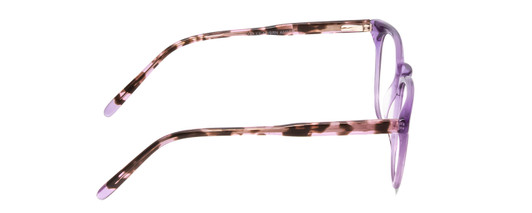 Side View of Ernest Hemingway H4840 Ladies Cateye Eyeglasses in Purple/Glitter Tortoise 50 mm