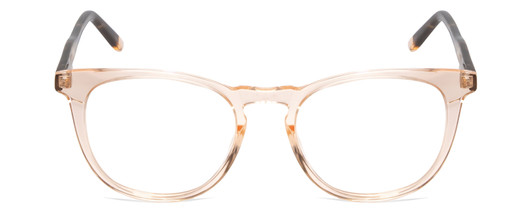 Front View of Ernest Hemingway H4840 Designer Reading Eye Glasses with Custom Cut Powered Lenses in Wheat Crystal/Brown Amber Yellow Glitter Tortoise Ladies Cateye Full Rim Acetate 50 mm