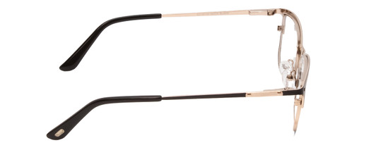 Side View of Ernest Hemingway H4842 Unisex Cateye Semi-Rimless Eyeglasses in Black Gold  52mm