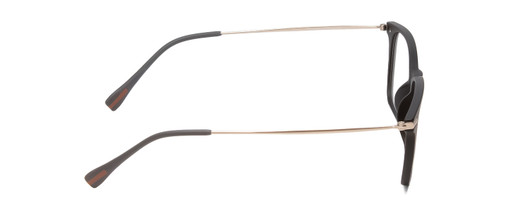 Side View of Ernest Hemingway H4846 Designer Single Vision Prescription Rx Eyeglasses in Matte Black Grey Silver Unisex Cateye Full Rim Acetate 53 mm