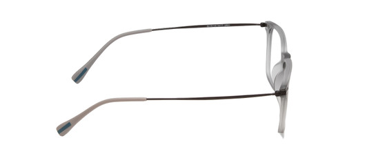 Side View of Ernest Hemingway H4846 Designer Bi-Focal Prescription Rx Eyeglasses in Matte Grey Crystal Black Metal Unisex Cateye Full Rim Acetate 53 mm