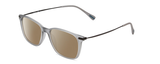 Profile View of Ernest Hemingway H4846 Designer Polarized Sunglasses with Custom Cut Amber Brown Lenses in Matte Grey Crystal Black Metal Unisex Cateye Full Rim Acetate 53 mm