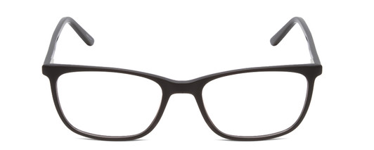 Front View of Ernest Hemingway H4848 Designer Single Vision Prescription Rx Eyeglasses in Matte/Gloss Black Unisex Cateye Full Rim Acetate 54 mm