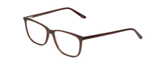Profile View of Ernest Hemingway H4848 Designer Blue Light Blocking Eyeglasses in Matte/Gloss Auburn Brown Unisex Cateye Full Rim Acetate 54 mm