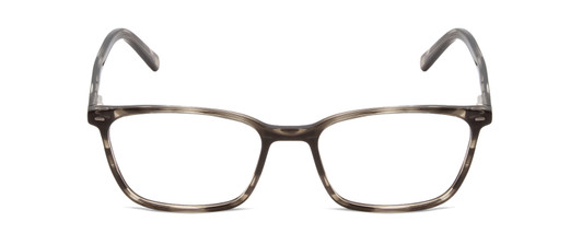Front View of Ernest Hemingway H4849 Designer Single Vision Prescription Rx Eyeglasses in Grey Crystal Black Glitter Stripe Unisex Rectangle Full Rim Acetate 53 mm