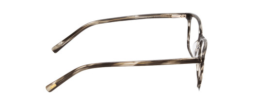 Side View of Ernest Hemingway H4849 Designer Bi-Focal Prescription Rx Eyeglasses in Grey Crystal Black Glitter Stripe Unisex Rectangle Full Rim Acetate 53 mm