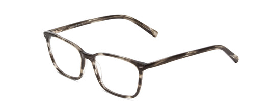 Profile View of Ernest Hemingway H4849 Designer Progressive Lens Blue Light Blocking Eyeglasses in Grey Crystal Black Glitter Stripe Unisex Rectangle Full Rim Acetate 53 mm