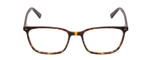 Front View of Ernest Hemingway H4849 Designer Single Vision Prescription Rx Eyeglasses in Brown Yellow Auburn Tortoise Havana Unisex Rectangle Full Rim Acetate 53 mm