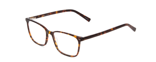 Profile View of Ernest Hemingway H4849 Designer Blue Light Blocking Eyeglasses in Brown Yellow Auburn Tortoise Havana Unisex Rectangle Full Rim Acetate 53 mm