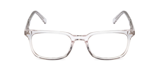 Front View of Ernest Hemingway H4854 Designer Single Vision Prescription Rx Eyeglasses in Clear Crystal Patterned Silver Unisex Cateye Full Rim Acetate 54 mm
