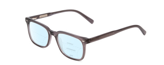 Profile View of Ernest Hemingway H4854 Designer Progressive Lens Blue Light Blocking Eyeglasses in Grey Smoke Crystal  Unisex Cateye Full Rim Acetate 51 mm
