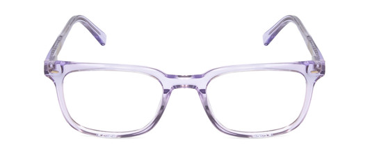 Front View of Ernest Hemingway H4854 Designer Bi-Focal Prescription Rx Eyeglasses in Lilac Purple Crystal Patterned Silver Ladies Cateye Full Rim Acetate 54 mm