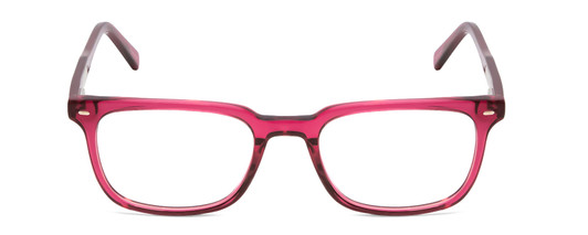 Front View of Ernest Hemingway H4854 Designer Progressive Lens Prescription Rx Eyeglasses in Raspberry Red Rose Crystal Ladies Cateye Full Rim Acetate 51 mm