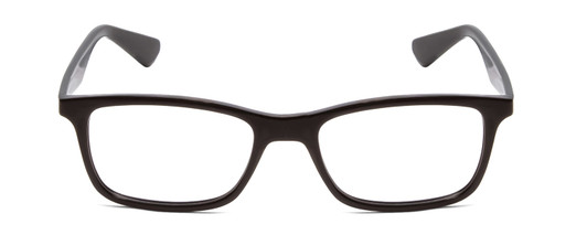 Front View of Ernest Hemingway H4857 Unisex Cateye Designer Eyeglasses Shiny Gloss Black 53 mm