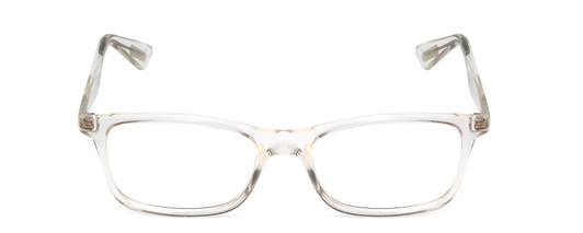 Front View of Ernest Hemingway H4857 Designer Single Vision Prescription Rx Eyeglasses in Shiny Clear Crystal Unisex Cateye Full Rim Acetate 56 mm