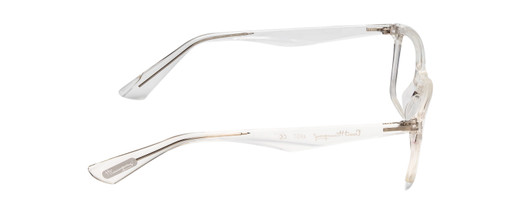 Side View of Ernest Hemingway H4857 Designer Bi-Focal Prescription Rx Eyeglasses in Shiny Clear Crystal Unisex Cateye Full Rim Acetate 56 mm