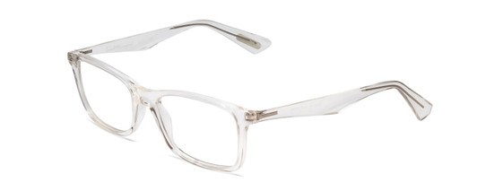 Profile View of Ernest Hemingway H4857 Designer Progressive Lens Blue Light Blocking Eyeglasses in Shiny Clear Crystal Unisex Cateye Full Rim Acetate 56 mm