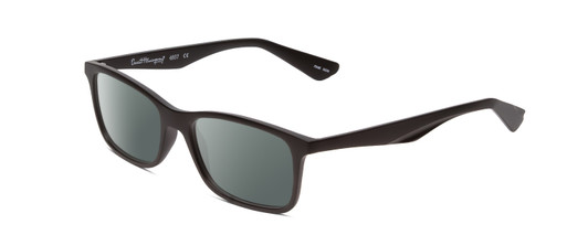 Profile View of Ernest Hemingway H4857 Designer Polarized Sunglasses with Custom Cut Smoke Grey Lenses in Matte Black Unisex Cateye Full Rim Acetate 56 mm