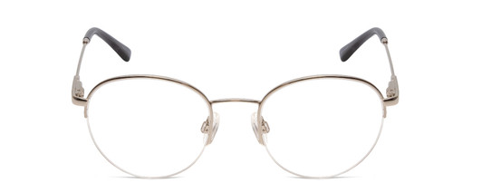 Front View of Ernest Hemingway H4858 Unisex Round Semi-Rimless Eyeglasses in Silver/Grey 49 mm