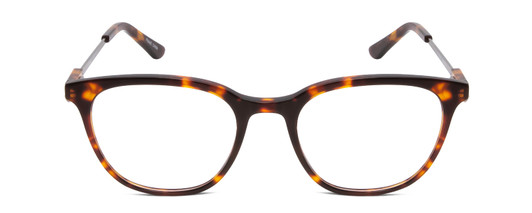 Front View of Ernest Hemingway H4859 Designer Bi-Focal Prescription Rx Eyeglasses in Brown Amber Gold Tortoise Havana Silver Ladies Cateye Full Rim Acetate 50 mm