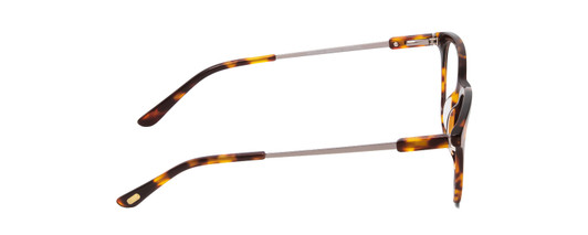 Side View of Ernest Hemingway H4859 Designer Bi-Focal Prescription Rx Eyeglasses in Brown Amber Gold Tortoise Havana Silver Ladies Cateye Full Rim Acetate 50 mm