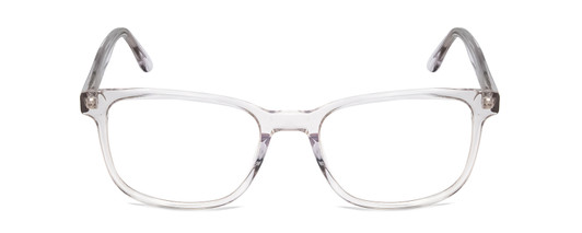 Front View of Ernest Hemingway H4860 Designer Reading Eye Glasses with Custom Cut Powered Lenses in Clear Crystal Silver Glitter Unisex Cateye Full Rim Acetate 52 mm
