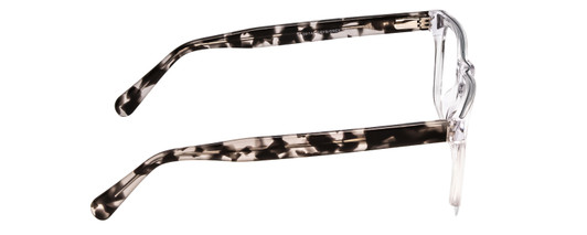 Side View of Ernest Hemingway H4861 Designer Bi-Focal Prescription Rx Eyeglasses in Clear Crystal/Grey Black Tortoise Havana Unisex Cateye Full Rim Acetate 55 mm