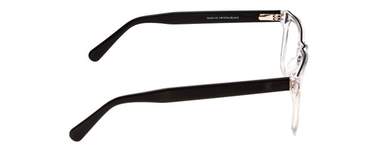 Side View of Ernest Hemingway 4861 Unisex Cateye Eyeglasses in Clear Crystal/Gloss Black 55mm