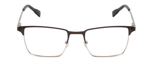 Front View of Ernest Hemingway 4863 Unisex Semi-Rimless Eyeglasses Satin Gun Metal/Silver 52mm