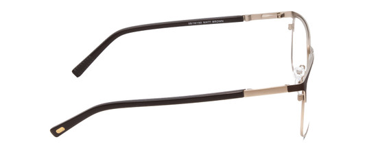 Side View of Ernest Hemingway 4864 Unisex Cateye Semi-Rimless Eyeglasses in Brown Silver 58mm