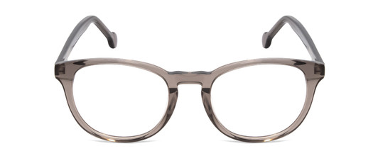 Front View of Ernest Hemingway H4865 Designer Progressive Lens Prescription Rx Eyeglasses in Grey Mist Crystal/Rounded Tips Unisex Cateye Full Rim Acetate 49 mm