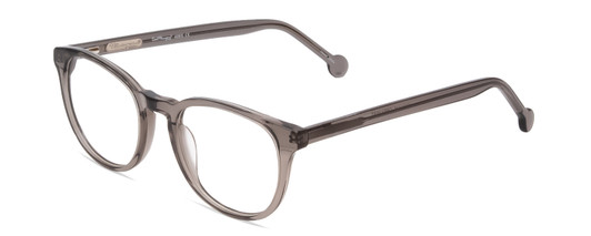 Profile View of Ernest Hemingway H4865 Designer Progressive Lens Blue Light Blocking Eyeglasses in Grey Mist Crystal/Rounded Tips Unisex Cateye Full Rim Acetate 49 mm
