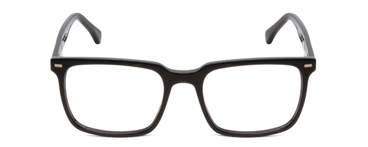 Front View of Ernest Hemingway H4866 Designer Single Vision Prescription Rx Eyeglasses in Gloss Black/Silver Accents Unisex Cateye Full Rim Acetate 51 mm