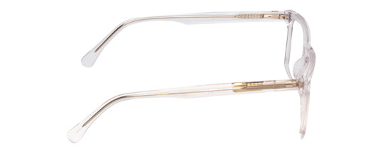 Side View of Ernest Hemingway H4866 Designer Single Vision Prescription Rx Eyeglasses in Clear Crystal/Silver Glitter Accent Unisex Cateye Full Rim Acetate 51 mm