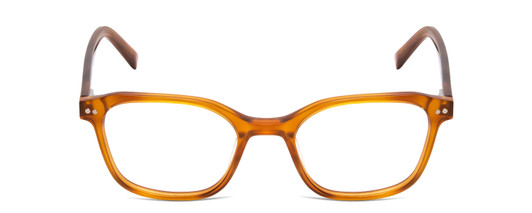 Front View of Ernest Hemingway H4867 Designer Reading Eye Glasses with Custom Cut Powered Lenses in Demi-Tortoise Havana Blonde/Silver Accent Unisex Cateye Full Rim Acetate 50 mm