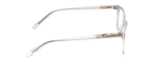 Side View of Ernest Hemingway H4868 Designer Reading Eye Glasses with Custom Cut Powered Lenses in Clear Crystal/Silver Glitter Accent Unisex Cateye Full Rim Acetate 52 mm